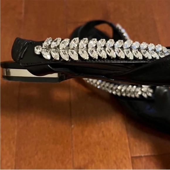 Roger Vivier Black Heels with Silver Rhinestones - Picture 2 of 3